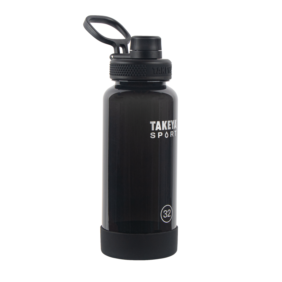 tritan-sport-water-bottle-with-spout-lid-e4 51829-TKS-Tritan-Spout-32-GrandSlamBlack-frontangle.png
