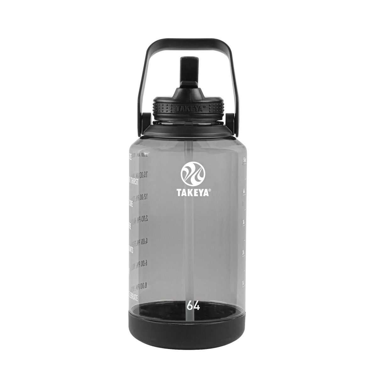 tritan-motivational-water-bottle-with-straw-lid-y2 54145-Tritan-Straw-Motivational-64-StormyBlack-front.png